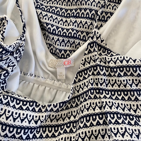 Navy and white GB Maxi Dress size Medium - Picture 3 of 4